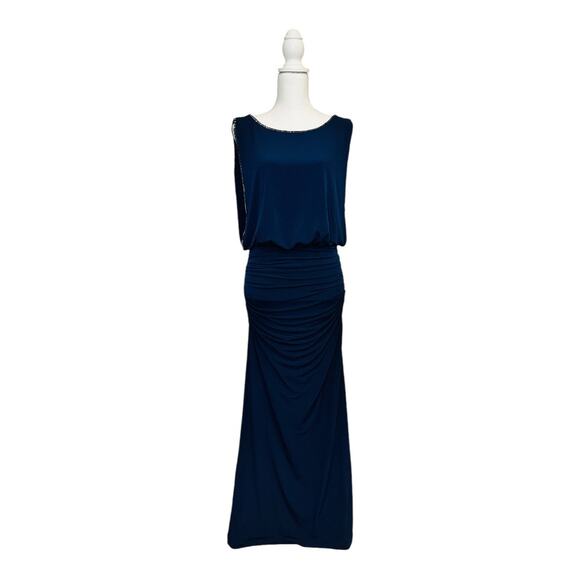Laundry  by Shelli Segal Evening Formal Gown in Navy Blue - Picture 4 of 8